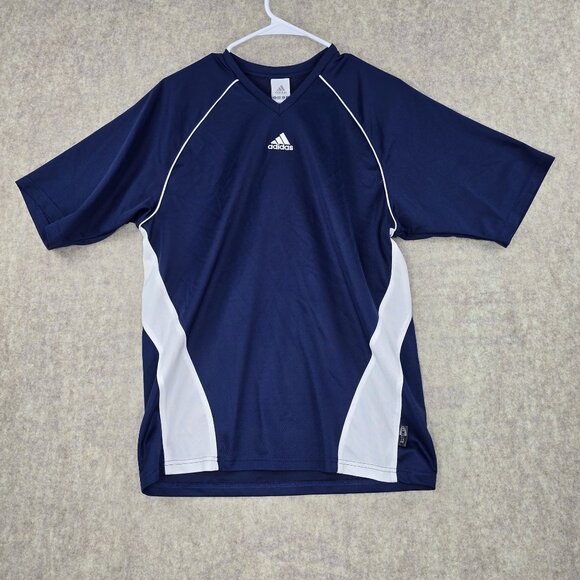 Adidas Climacool Navy & White Athletic Shirt Mens S - Picture 1 of 6